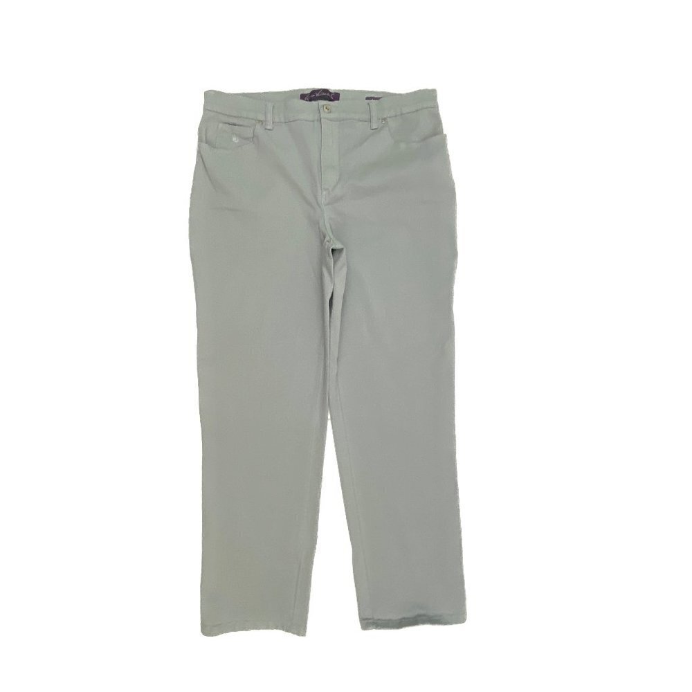 Gloria Vanderbilt Amanda Straight Leg Women's Size 16p Gray Denim Jeans